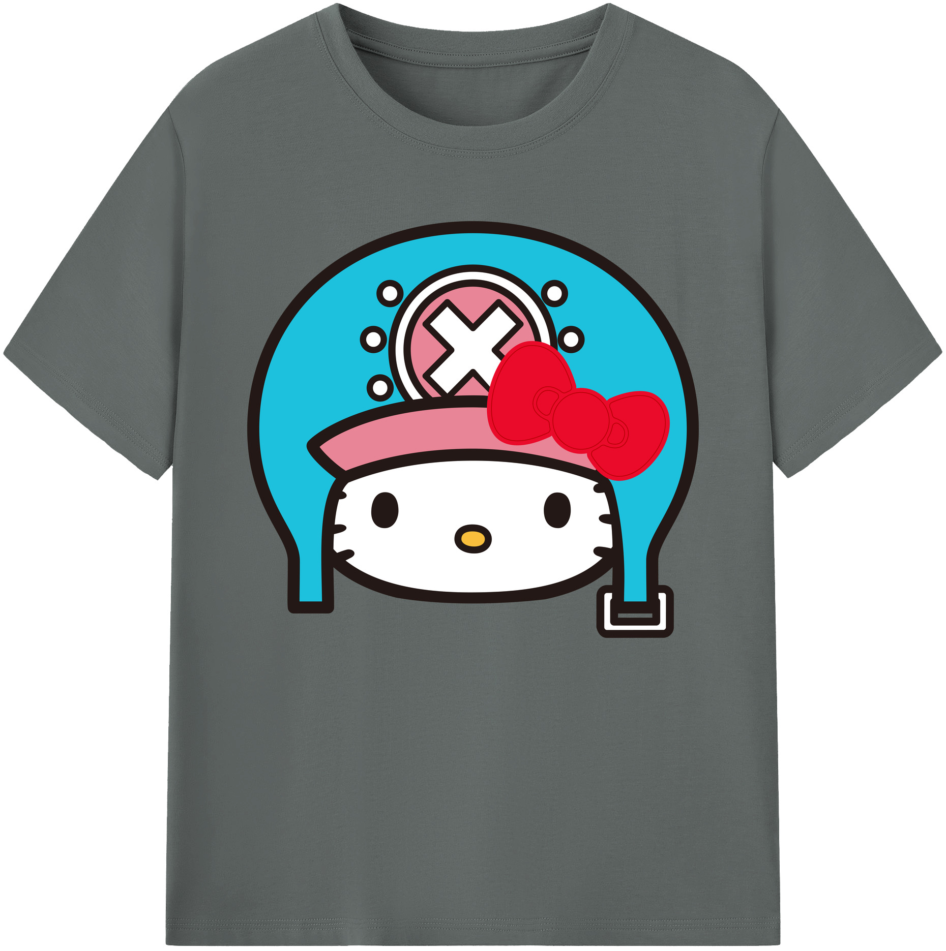 （画像用） Hello Kitty ハローキティ 綿100％ メンズ半袖Tシャツ｜肌触りやわらか＆通気性